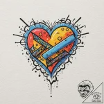 Band-aids, crossed, one with a heart, one wit… – tattoo sketch (№1753406657_0, 25.07.2025 01:24) — tattoovalue.net