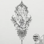 Delicate hand chains (hand harness) made of s… – tattoo sketch (№1753406856_0, 25.07.2025 01:27) — tattoovalue.net
