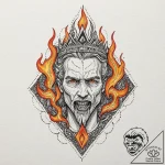 Kingр р†р вђљрівђћсћs crown devouring flame,… – tattoo sketch (№1753409702_0, 25.07.2025 02:15) — tattoovalue.net