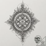 Nether vines gripping relic, artistic tattoo… – tattoo sketch (№1753415438_0, 25.07.2025 03:50) — tattoovalue.net