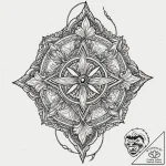 Maltese cross, symbolizing protection and cou… – tattoo sketch (№1753416257_0, 25.07.2025 04:04) — tattoovalue.net
