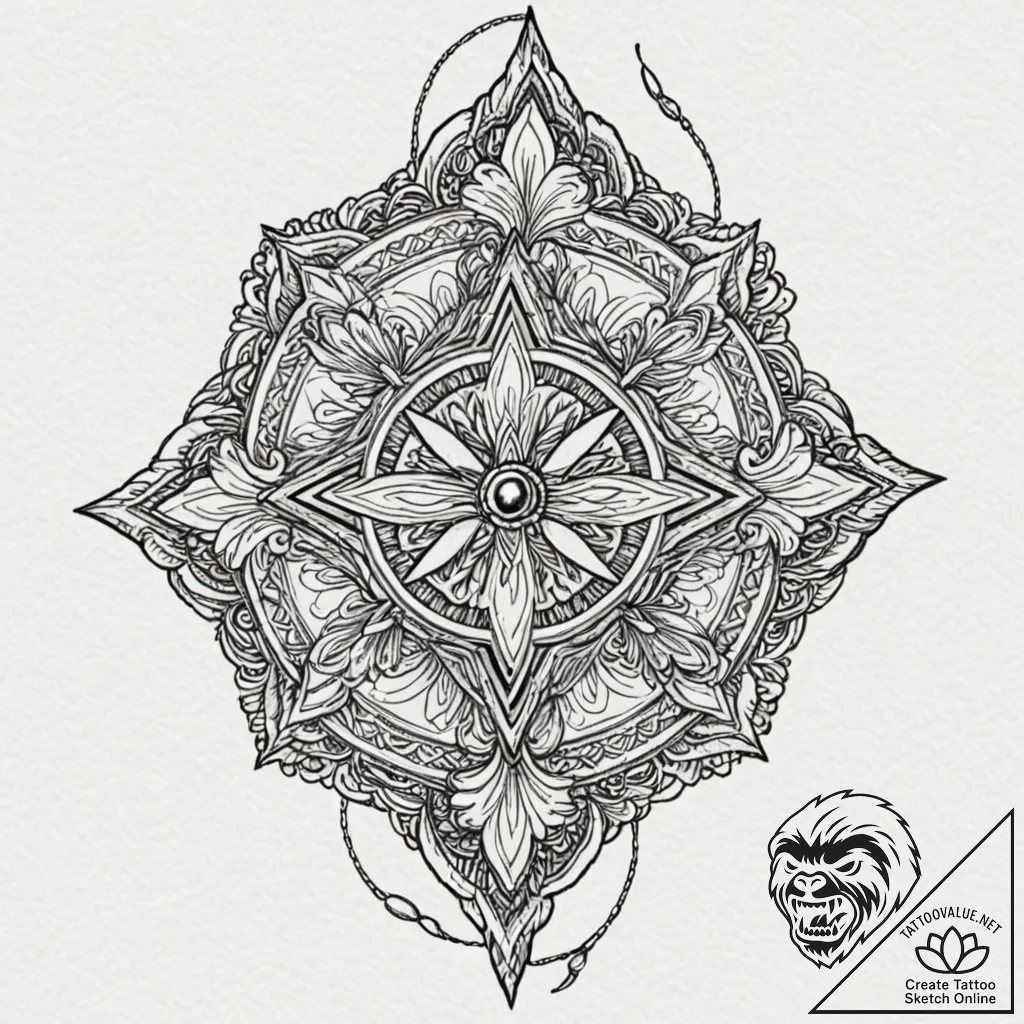 Maltese cross, symbolizing protection and cou... - tattoo sketch (№1753416257_0, 25.07.2025 04:04) — tattoovalue.net