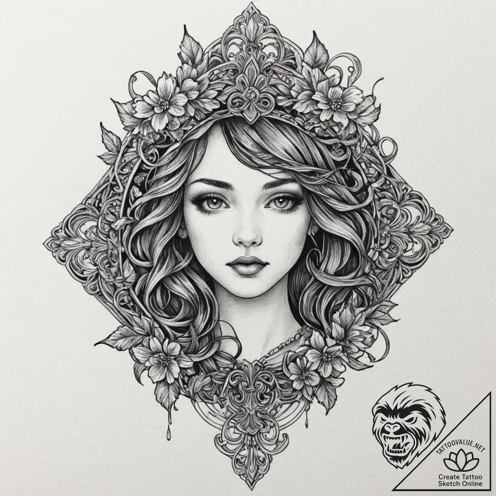 A, tattoo drawing outline, black and white sk... - tattoo sketch (№1753420762_0, 25.07.2025 05:19) — tattoovalue.net