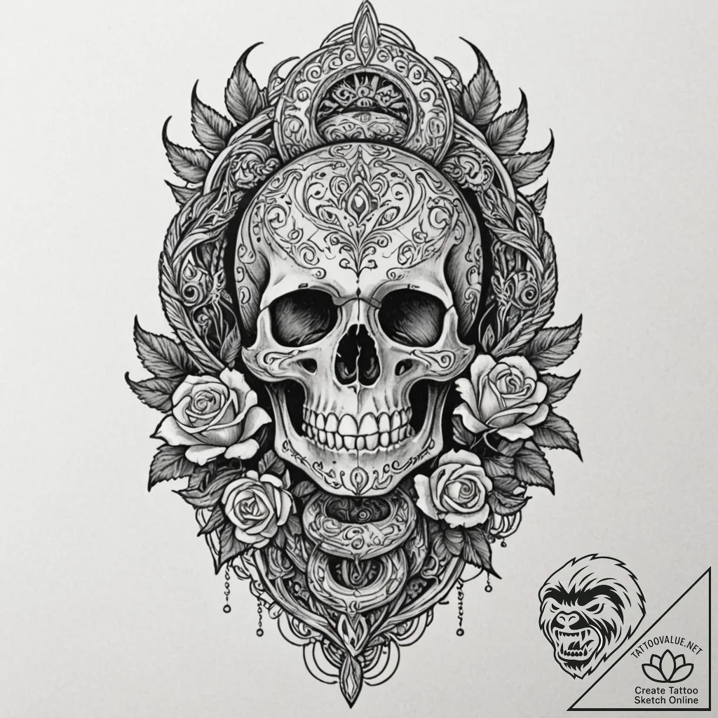Gleaming serpent through obsidian spire, tatt... - tattoo sketch (№1753421171_0, 25.07.2025 05:26) — tattoovalue.net
