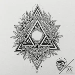 The triforce (from the legend of zelda), tatt… – tattoo sketch (№1753427317_0, 25.07.2025 07:08) — tattoovalue.net
