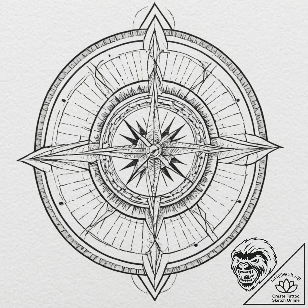 Sundial cracked and bleeding time, tattoo ske... - tattoo sketch (№1753427727_0, 25.07.2025 07:15) — tattoovalue.net