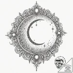 Queenр р†р вђљрівђћсћs throne beneath eclipse… – tattoo sketch (№1753432056_0, 25.07.2025 08:27) — tattoovalue.net