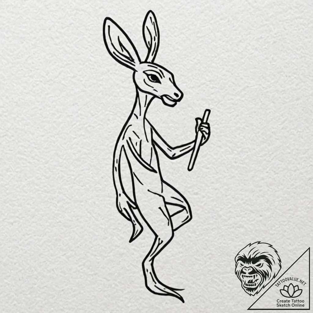 Kokopelli, ink illustration for tattoo, linew... - tattoo sketch (№1753434272_0, 25.07.2025 09:04) — tattoovalue.net