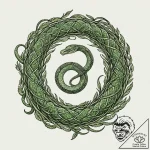 Titanoboa coiled around a mountain, tattoo dr… – tattoo sketch (№1753434706_0, 25.07.2025 09:11) — tattoovalue.net