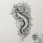 Dagger forming from shadow, artistic tattoo s… – tattoo sketch (№1753435118_0, 25.07.2025 09:18) — tattoovalue.net
