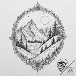 Avalanche frozen in motion, tattoo sketch des… – tattoo sketch (№1753436989_0, 25.07.2025 09:49) — tattoovalue.net