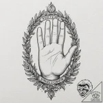 Shadow hand gripping ancient scroll, tattoo s… – tattoo sketch (№1753438232_0, 25.07.2025 10:10) — tattoovalue.net
