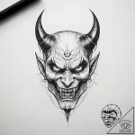 Devil – tattoo sketch (№1753441381_0, 25.07.2025 11:03) — tattoovalue.net