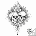 Crystal vines growing through bone, tattoo dr… – tattoo sketch (№1753441745_0, 25.07.2025 11:09) — tattoovalue.net