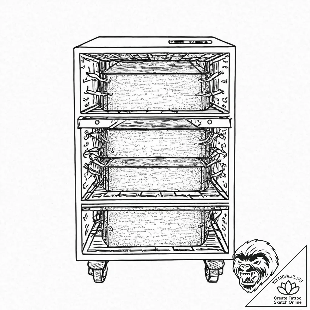Ghost in the machine, a faint face visible on... - tattoo sketch (№1753441884_0, 25.07.2025 11:11) — tattoovalue.net