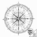 Navigator’s chart with rhumb lines and coasta… – tattoo sketch (№1753443394_0, 25.07.2025 11:36) — tattoovalue.net