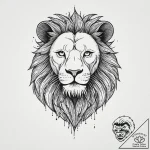 Lion, tattoo drawing outline, blackwork tatto… – tattoo sketch (№1753445129_0, 25.07.2025 12:05) — tattoovalue.net