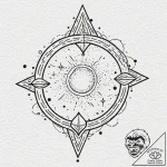 Nebula, artistic tattoo sketch, minimalist ap… – tattoo sketch (№1753447327_0, 25.07.2025 12:42) — tattoovalue.net