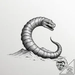 A sandworm from dune – tattoo sketch (№1753448504_0, 25.07.2025 13:01) — tattoovalue.net