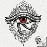 The eye of horus (is there as eye of ra, slig… – tattoo sketch (№1753450919_0, 25.07.2025 13:41) — tattoovalue.net