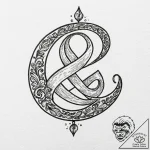 An ampersand symbol – tattoo sketch (№1753451538_0, 25.07.2025 13:52) — tattoovalue.net