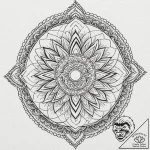 Keystone beneath crimson sun, ink illustratio… – tattoo sketch (№1753451758_0, 25.07.2025 13:55) — tattoovalue.net