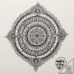 Antique clock with exposed gears, tattoo line… – tattoo sketch (№1753453977_0, 25.07.2025 14:32) — tattoovalue.net