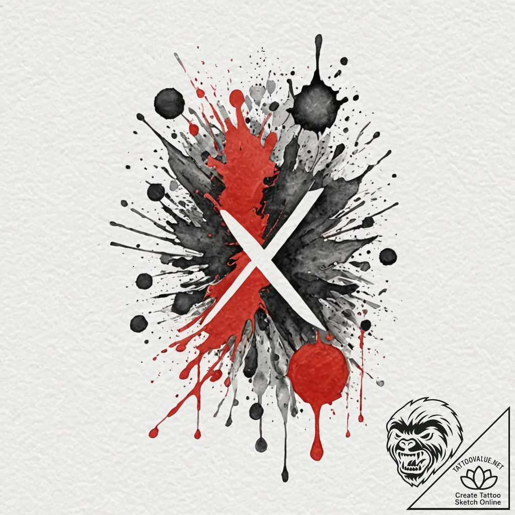Blood type, tattoo flash sheet design, minima... - tattoo sketch (№1753456530_0, 25.07.2025 15:15) — tattoovalue.net