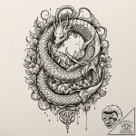 Kraken clutching ancient anchor, ink illustra… – tattoo sketch (№1753456725_0, 25.07.2025 15:18) — tattoovalue.net