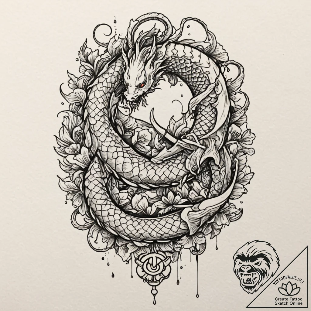 Kraken clutching ancient anchor, ink illustra... - tattoo sketch (№1753456725_0, 25.07.2025 15:18) — tattoovalue.net