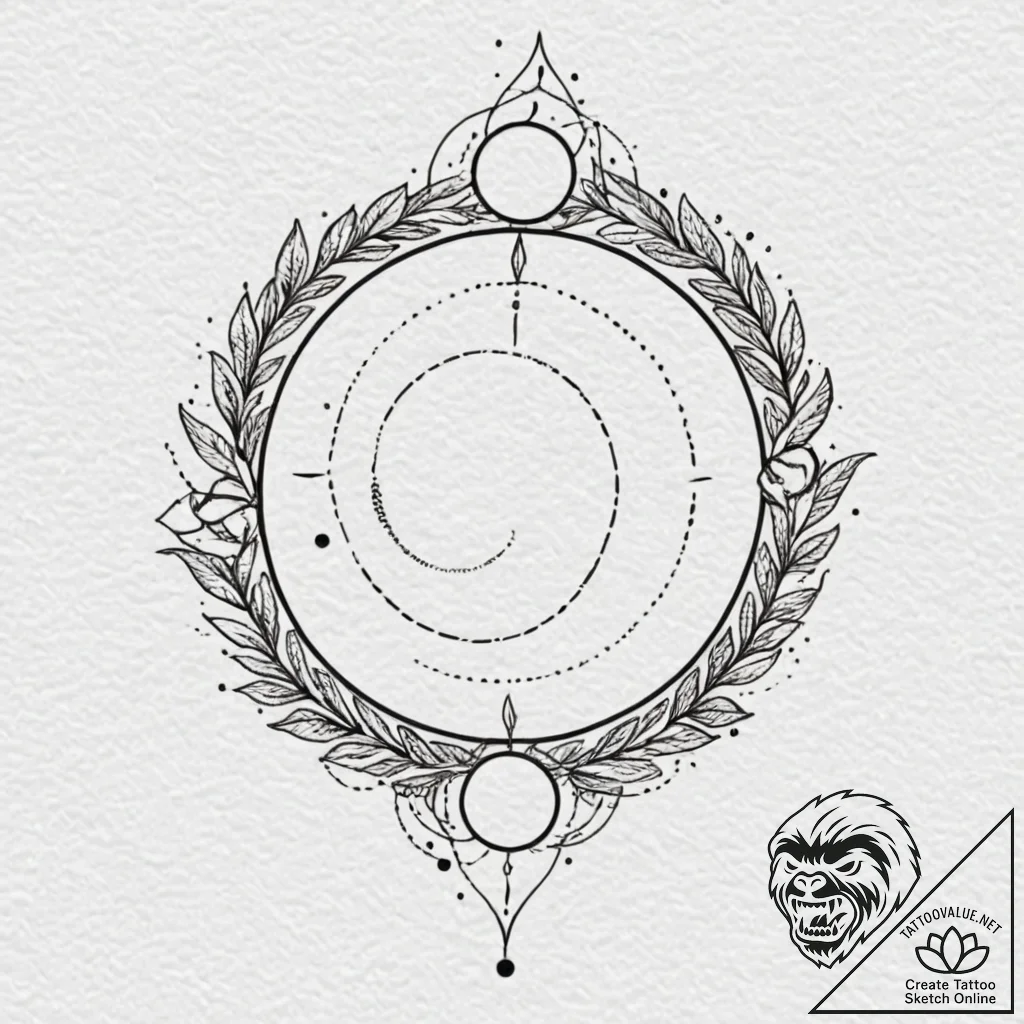 Eclipse vine tearing sigil apart, tattoo sket... - tattoo sketch (№1753457314_0, 25.07.2025 15:28) — tattoovalue.net