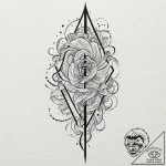 Storm glyph tearing through veil, tattoo flas… – tattoo sketch (№1753459329_0, 25.07.2025 16:02) — tattoovalue.net