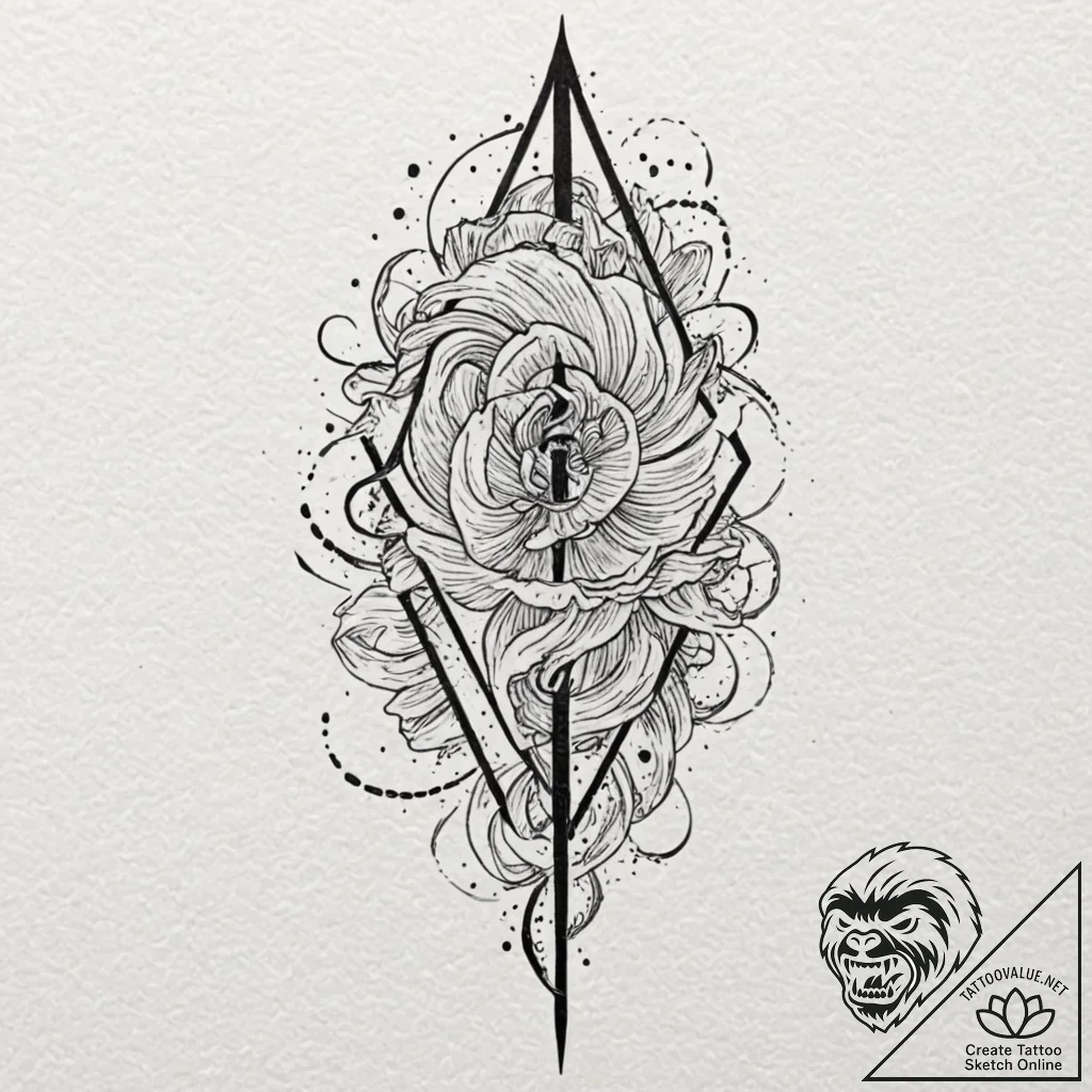 Storm glyph tearing through veil, tattoo flas... - tattoo sketch (№1753459329_0, 25.07.2025 16:02) — tattoovalue.net