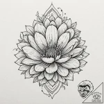 Flower, tattoo flash sheet design, black and… – tattoo sketch (№1753461117_0, 25.07.2025 16:31) — tattoovalue.net