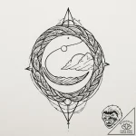 Astral serpent weaving through comet trail, c… – tattoo sketch (№1753462688_0, 25.07.2025 16:58) — tattoovalue.net