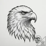 Apex predator eagle with torn feathers, artis… – tattoo sketch (№1753464113_0, 25.07.2025 17:21) — tattoovalue.net