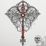 Antique key collection, concept art for tatto… – tattoo sketch (№1753465150_0, 25.07.2025 17:39) — tattoovalue.net