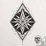 Obsidian relic bleeding starlight, tattoo lin… – tattoo sketch (№1753465957_0, 25.07.2025 17:52) — tattoovalue.net