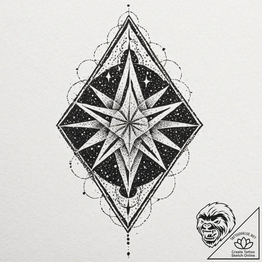 Obsidian relic bleeding starlight, tattoo lin... - tattoo sketch (№1753465957_0, 25.07.2025 17:52) — tattoovalue.net