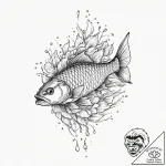 Carp – tattoo sketch (№1753470551_0, 25.07.2025 19:09) — tattoovalue.net