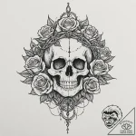 Night serpent crowned with thorns, tattoo dra… – tattoo sketch (№1753471734_0, 25.07.2025 19:28) — tattoovalue.net