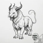 Chimera – tattoo sketch (№1753474576_0, 25.07.2025 20:16) — tattoovalue.net