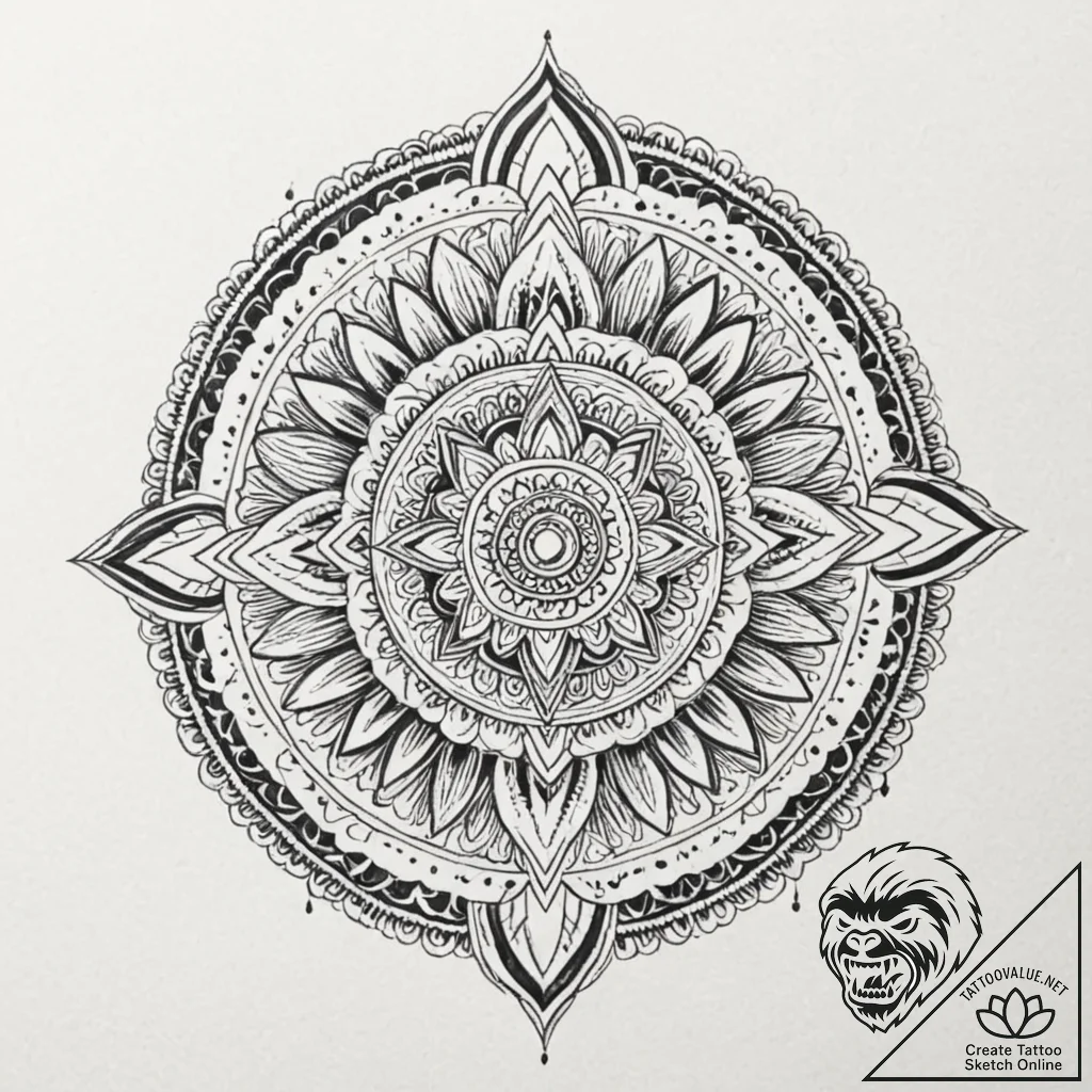 Key pierced by obsidian blade, concept art fo... - tattoo sketch (№1753476566_0, 25.07.2025 20:49) — tattoovalue.net