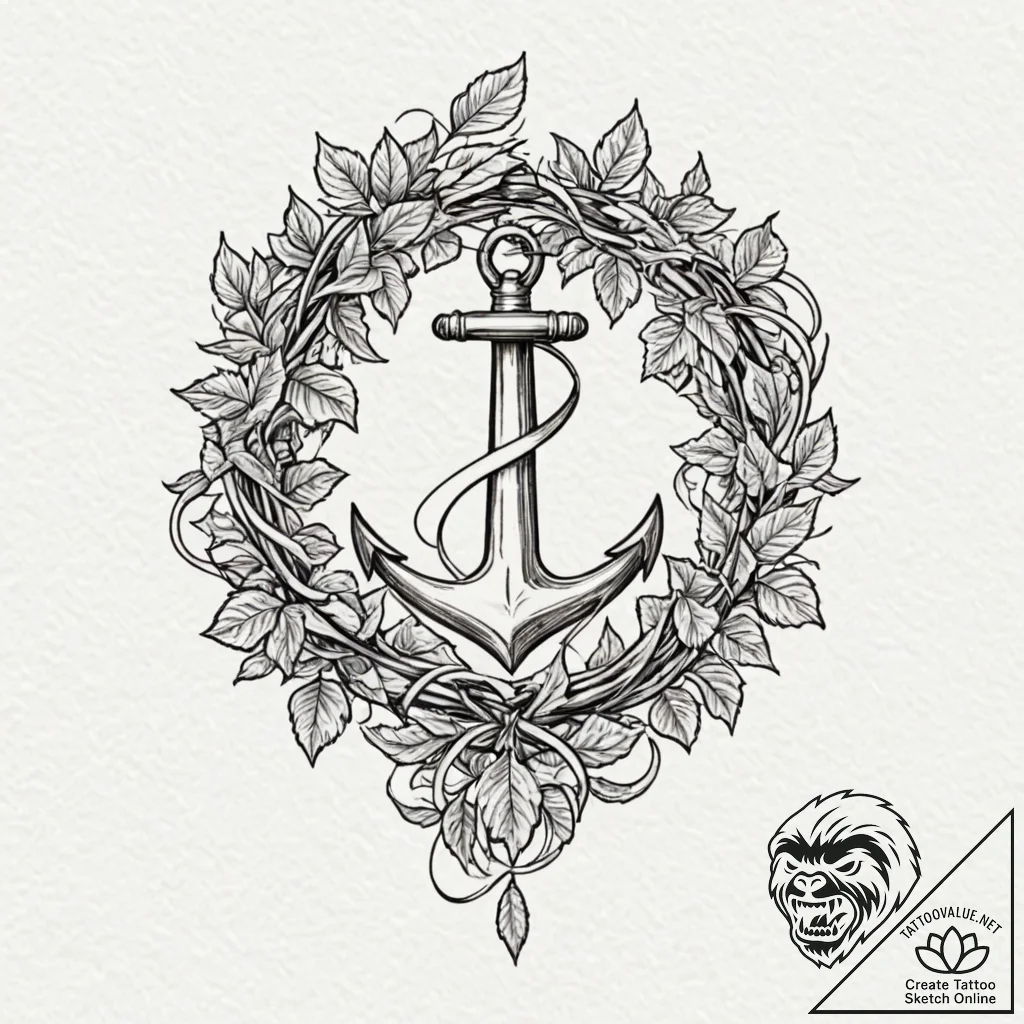 Engraved blade entwined in ivy, tattoo sketch... - tattoo sketch (№1753477368_0, 25.07.2025 21:02) — tattoovalue.net