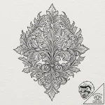 Acanthus leaf, classic ornamental design, ink… – tattoo sketch (№1753479598_0, 25.07.2025 21:39) — tattoovalue.net