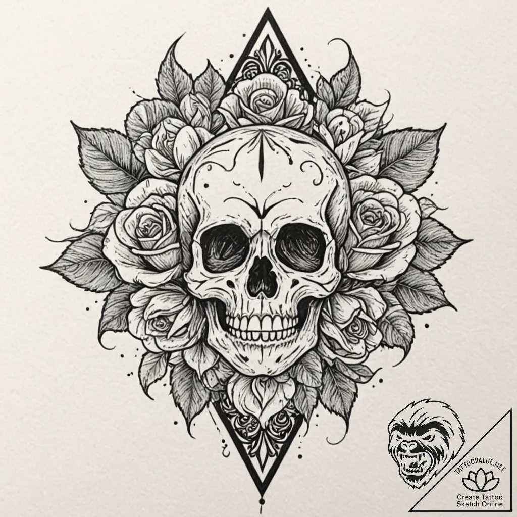 Onyx blade crowned with bone, tattoo sketch d... - tattoo sketch (№1753480587_0, 25.07.2025 21:56) — tattoovalue.net