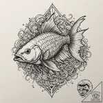 Fighting fish (beta) with fins like silk robe… – tattoo sketch (№1753481360_0, 25.07.2025 22:09) — tattoovalue.net