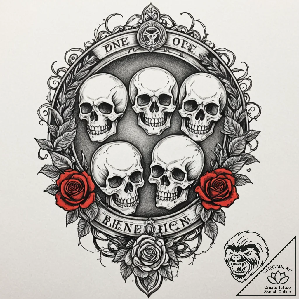 A classic boxing ring under stadium lights, f... - tattoo sketch (№1753483133_0, 25.07.2025 22:38) — tattoovalue.net