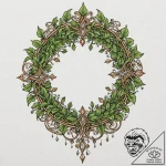Oracle talon crowned in ivy, artistic tattoo… – tattoo sketch (№1753483715_0, 25.07.2025 22:48) — tattoovalue.net