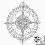 Astrolabe – tattoo sketch (№1753485852_0, 25.07.2025 23:24) — tattoovalue.net